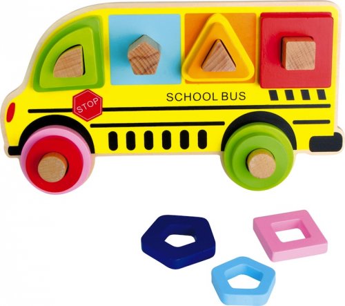 Παζλ Σχήματα σχολικό λεωφορείο Small Foot 4755